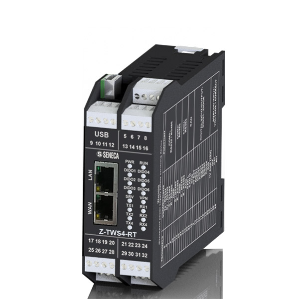 Seneca Z-TWS4-RT Energy IEC 61131 EDGE Controller, Straton IDE, VPN router, built-in I/Os with Energy protocols Turkiye