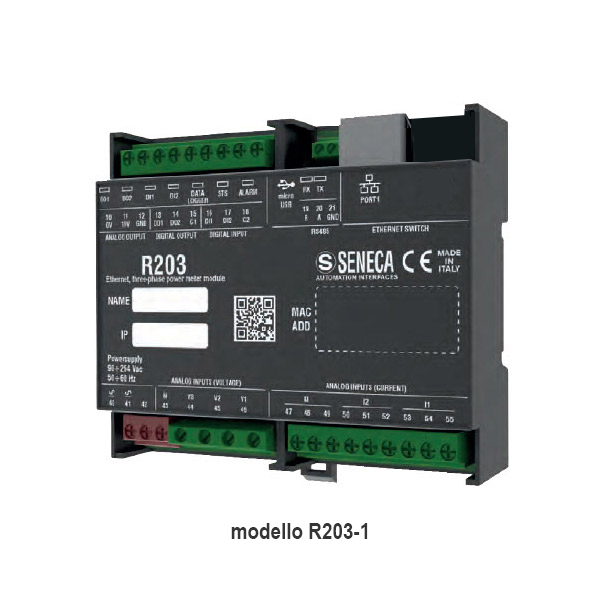 Seneca R203 (HW rev. C0) Smart energy power meter with universal input and Ethernet connectivity Turkiye