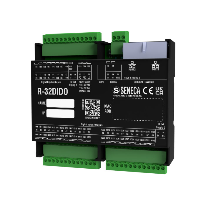 Seneca R-32DIDO (HW rev. D0) Modbus I/O's module with 32 digital inputs/outputs Turkiye