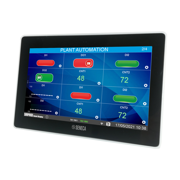 Seneca SSD-S (SURPRISE Smart Display-S)
        (HW rev. A0) IIoT Edge Controller IEC 61131, Straton IDE, HMI, 2 Eth ports, VPN, built-in I/O's, WiFi Turkiye