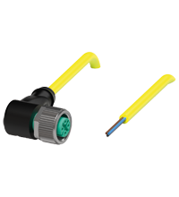 Pepperl+Fuchs V11-W-YE5M-PVC-U Female cordset single-ended M12 angled A-coded, 3-pin, PVC cable yellow, UL approved Turkiye