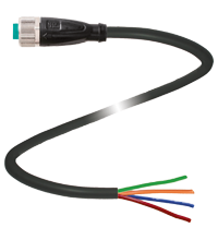 Pepperl+Fuchs V19-G-BK1M-PVC-U-YSTE Female cordset single-ended M12 straight A-coded, 8-pin, PVC cable 4-core black, UL approved Turkiye