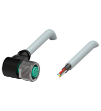 Pepperl+Fuchs V19-W-50M-PUR-ABG Female cordset single-ended M12 angled A-coded, 8-pin, PUR cable grey, shielded Turkiye