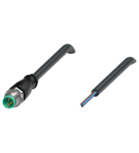 Pepperl+Fuchs V3S-GM-BK2M-PVC-U Male cordset single-ended M8 straight A-coded, 3-pin, PVC cable black, UL approved Turkiye