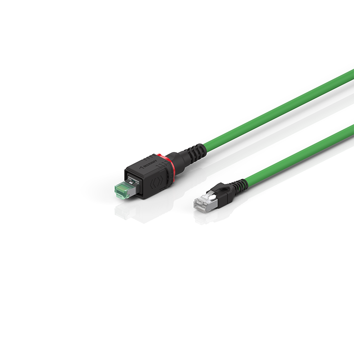 Beckhoff C9900-K959…K969 Industrial Ethernet/EtherCAT cable, PUR, 4 x 2 x AWG26/7, fixed installation, green, Cat6A Turkiye