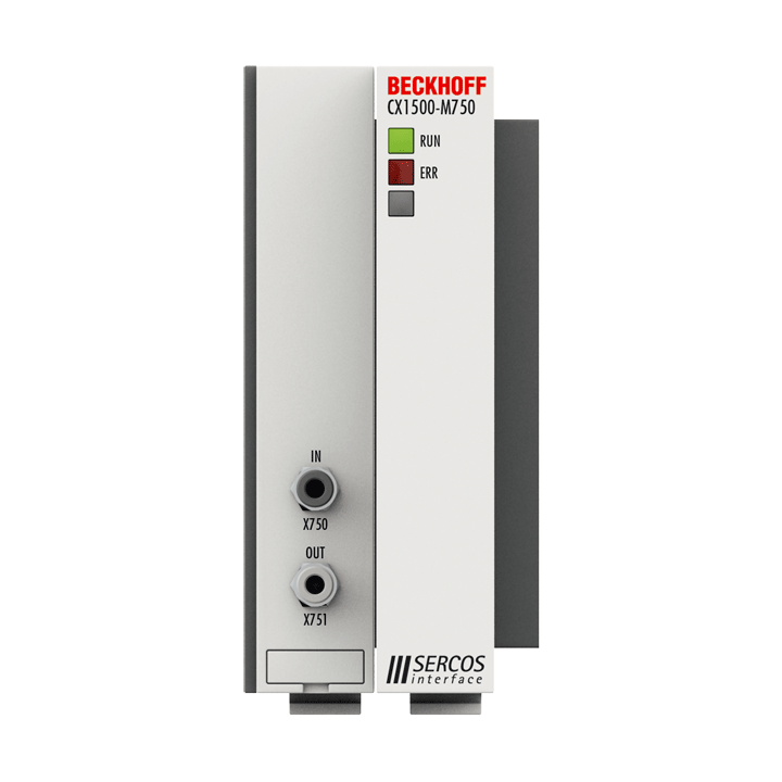 Beckhoff CX1500-M750 SERCOS II master fieldbus connection Turkiye