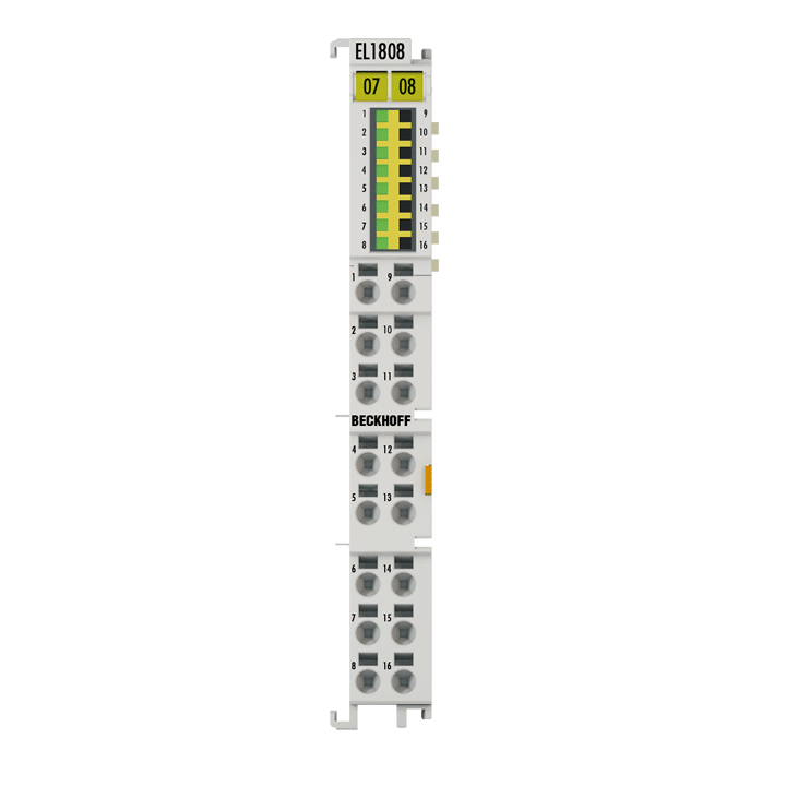Beckhoff EL1808 EtherCAT Terminal, 8-channel digital input, 24 V DC, 3 ms, 2-wire connection Turkiye