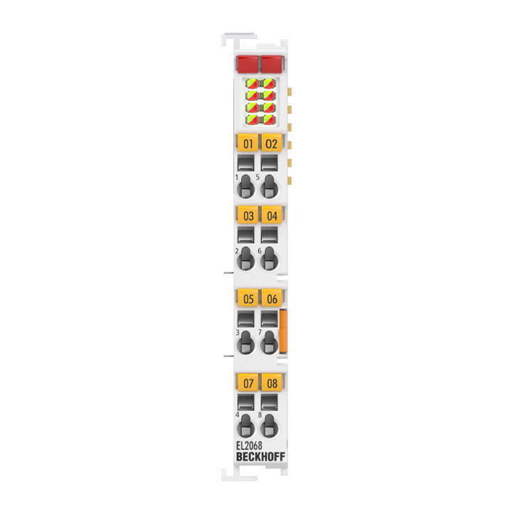 Beckhoff EL2068 EtherCAT Terminal, 8-channel digital output, 24 V DC, 05 A, with channel diagnosticsNew Turkiye