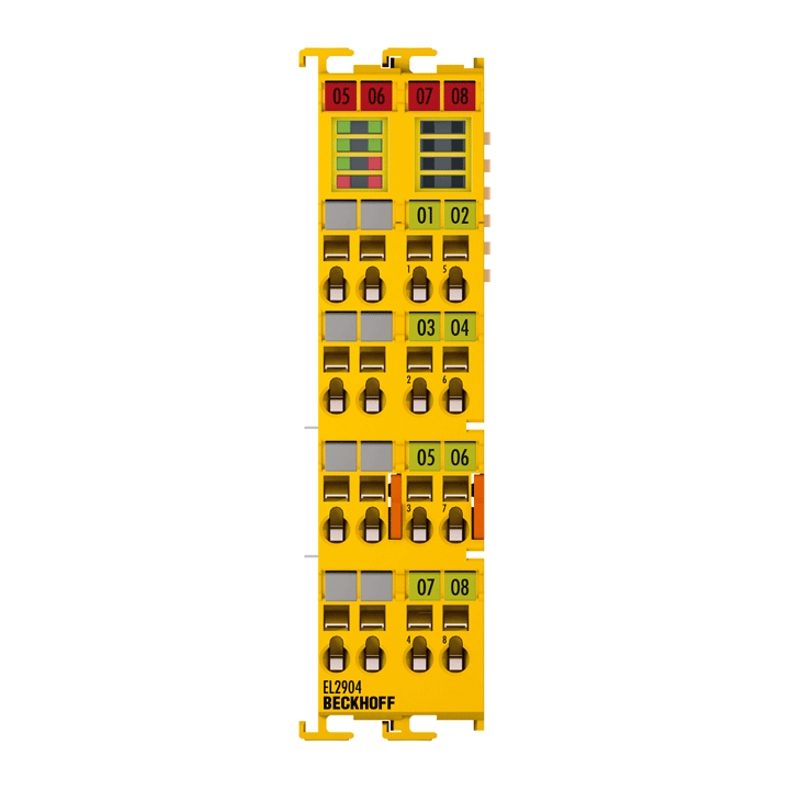 Beckhoff EL2904 EtherCAT Terminal, 4-channel digital output, 24 V DC, 05 A, TwinSAFE Turkiye