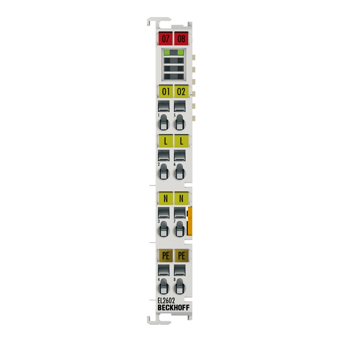 Beckhoff EL2602 EtherCAT Terminal, 2-channel relay output, 230 V AC, 30 V DC, 5 A Turkiye