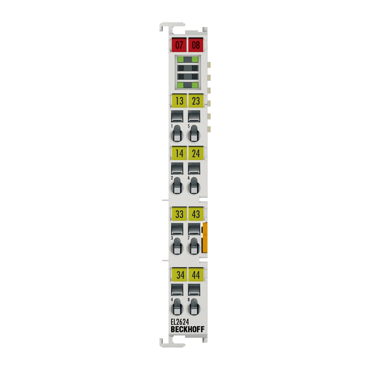Beckhoff EL2624 EtherCAT Terminal, 4-channel relay output, 125 V AC, 30 V DC, 05 A AC, 2 A DC Turkiye