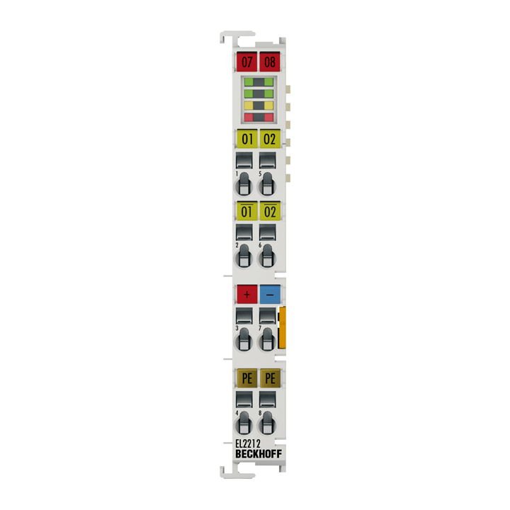 Beckhoff EL2212 EtherCAT Terminal, 2-channel digital output, 24…72 V DC, 10 A, overexcitation, multi-timestamp Turkiye