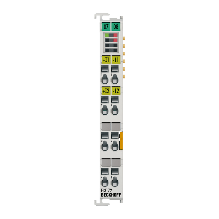 Beckhoff EL3172 EtherCAT Terminal, 2-channel analog input, multi-function, ±10 V, ±20 mA, 16 bit Turkiye