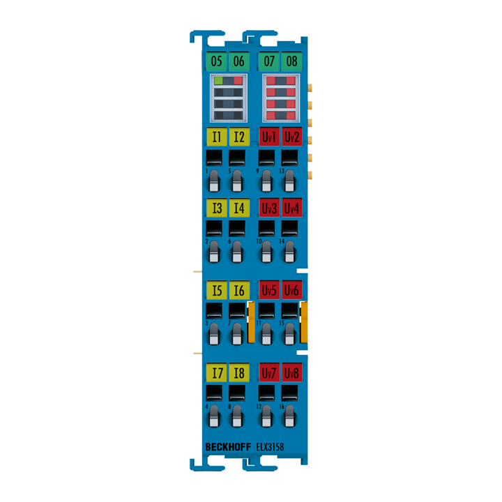 Beckhoff ELX3158 EtherCAT Terminal, 8-channel analog input, current, 4…20 mA, 16 bit, single-ended, Ex i Turkiye