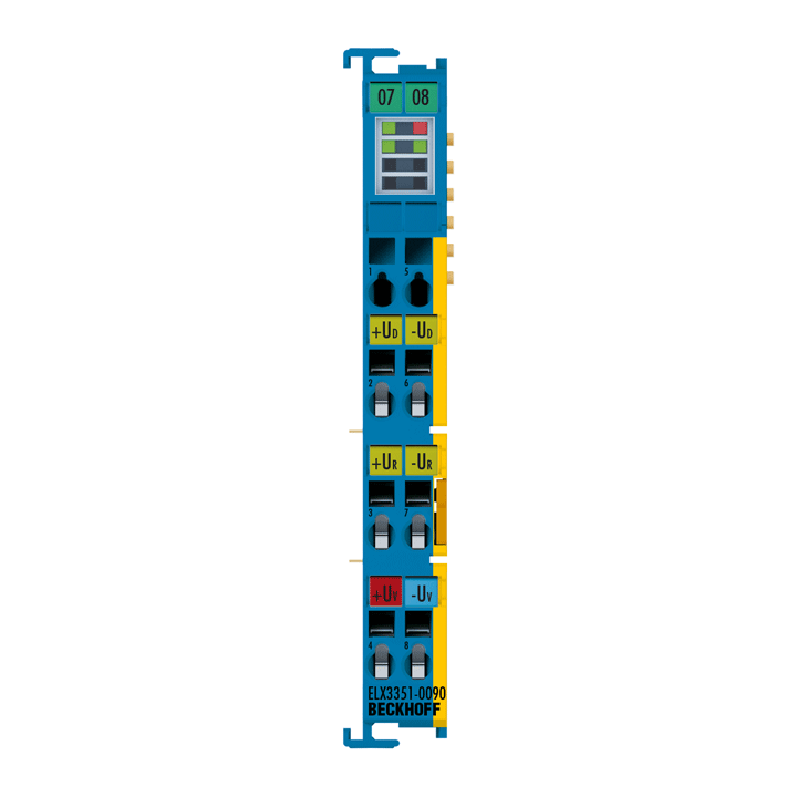 Beckhoff ELX3351-0090 EtherCAT Terminal, 1-channel analog input, measuring bridge, full bridge, 24 bit, Ex i, TwinSAFE SC Turkiye