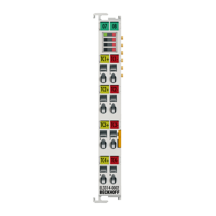 Beckhoff EL3314-0002 EtherCAT Terminal, 4-channel analog input, temperature, thermocouple, 24 bit, electrically isolated Turkiye