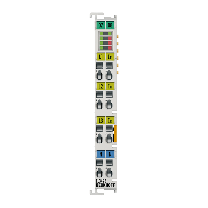 Beckhoff EL3423 EtherCAT Terminal, 3-channel analog input, power measurement, 480 V AC/DC, 1 A, 24 bit Turkiye