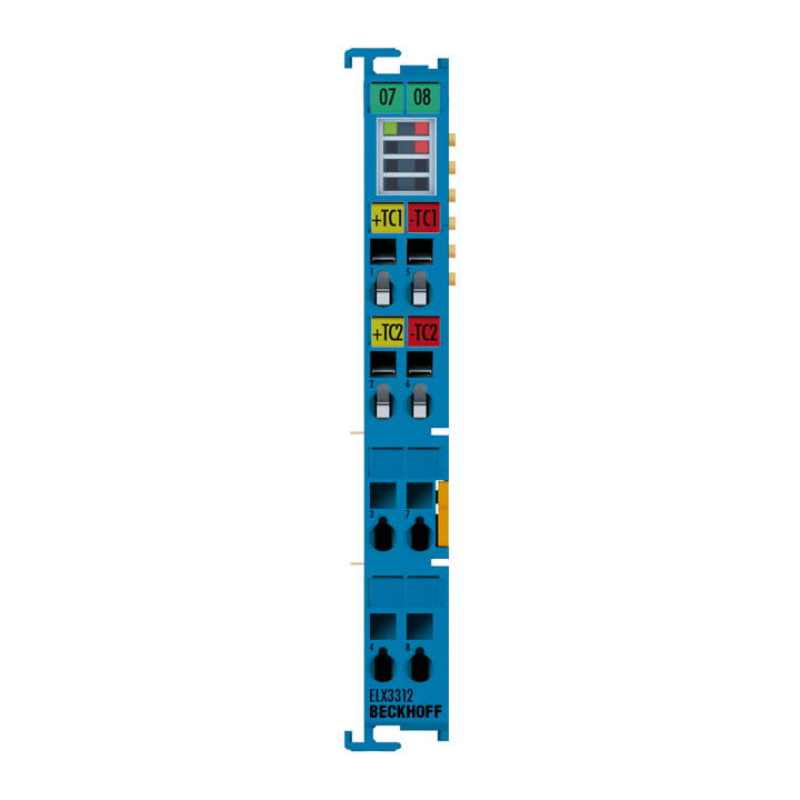 Beckhoff ELX3312 EtherCAT Terminal, 2-channel analog input, temperature, thermocouple, 16 bit, Ex i Turkiye