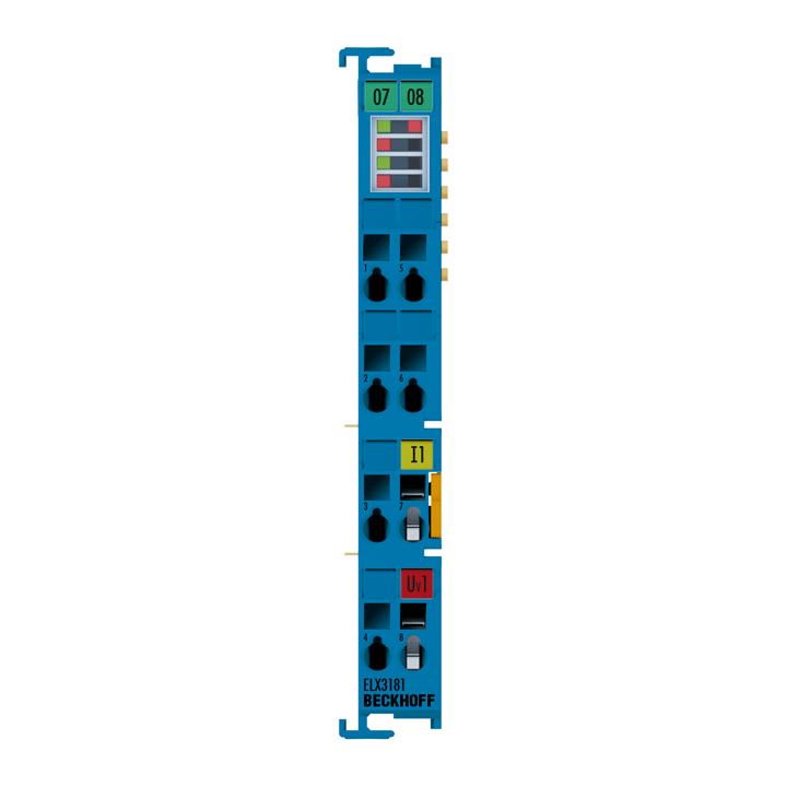 Beckhoff ELX3181 EtherCAT Terminal, 1-channel analog input, current, 4…20 mA, 16 bit, single-ended, HART, Ex i Turkiye