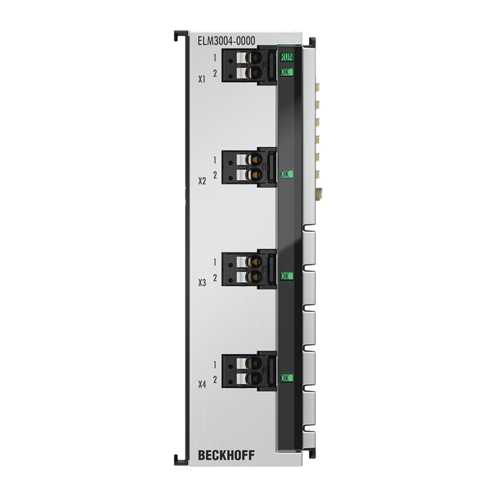 Beckhoff ELM3004-0000 EtherCAT Terminal, 4-channel analog input, voltage, ±30 V…±20 mV, 24 bit, 10 ksps Turkiye