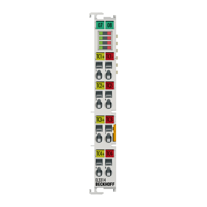 Beckhoff EL3314 EtherCAT Terminal, 4-channel analog input, temperature, thermocouple, 16 bit Turkiye