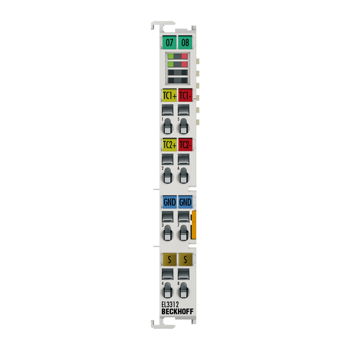 Beckhoff EL3312 EtherCAT Terminal, 2-channel analog input, temperature, thermocouple, 16 bit Turkiye