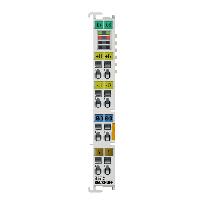 Beckhoff EL3612 EtherCAT Terminal, 2-channel analog input, current, 0…20 mA, 24 bit, high-precision Turkiye