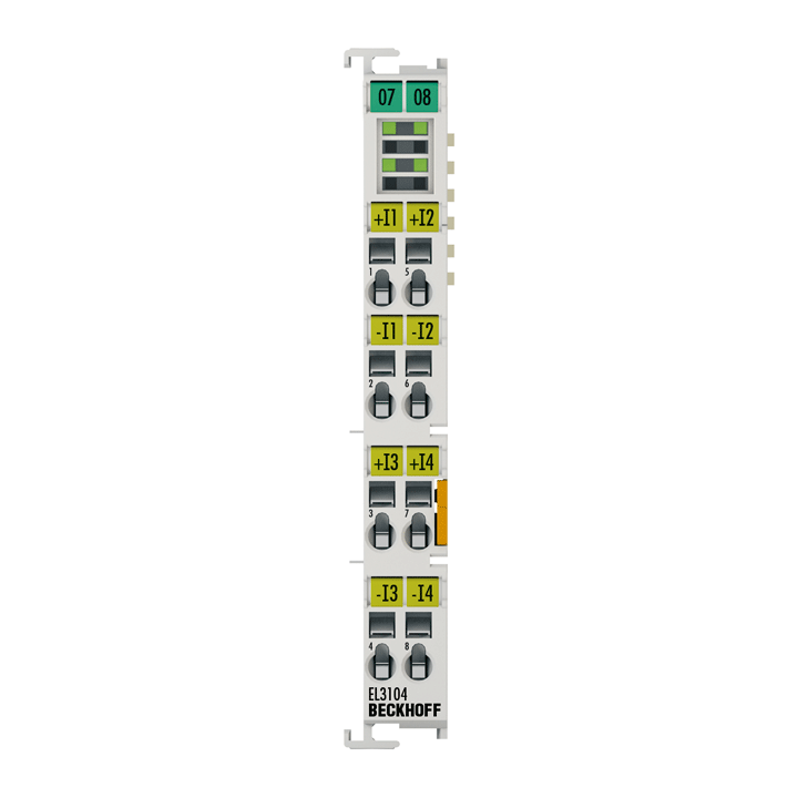 Beckhoff EL3104 EtherCAT Terminal, 4-channel analog input, voltage, ±10 V, 16 bit, differential Turkiye