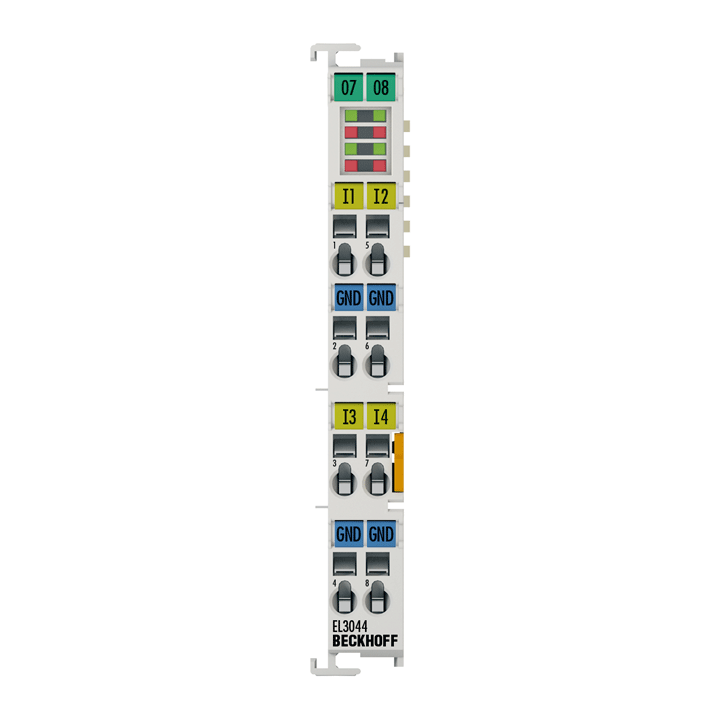 Beckhoff EL3044 EtherCAT Terminal, 4-channel analog input, current, 0…20 mA, 12 bit, single-ended Turkiye