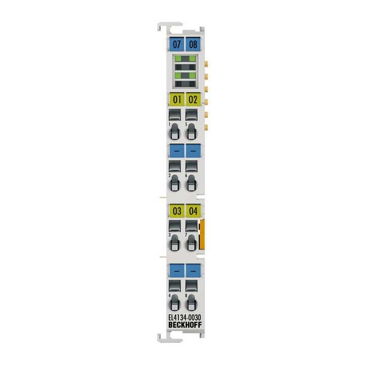 Beckhoff EL4134-0030 EtherCAT Terminal, 4-channel analog output, voltage, ±10 V, 16 bit, externally calibrated Turkiye