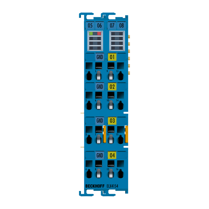 Beckhoff ELX4154 EtherCAT Terminal, 4-channel analog output, current, 0/4…20 mA, 16 bit, single-ended, Ex i Turkiye