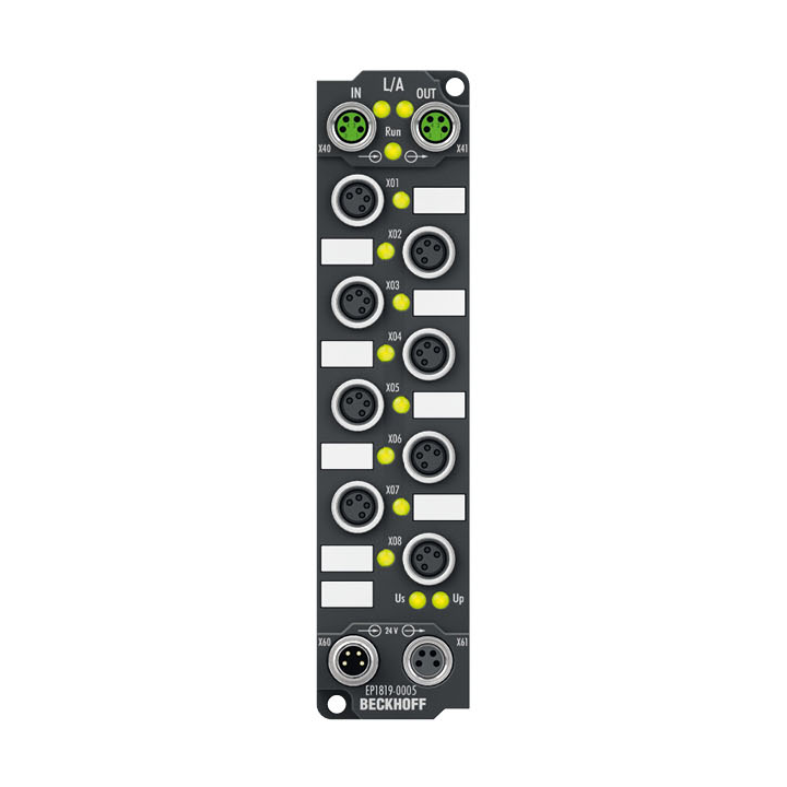 Beckhoff EP1819-0005 EtherCAT Box, 16-channel digital input, 24 V DC, 10 µs, M8, 4-pin Turkiye