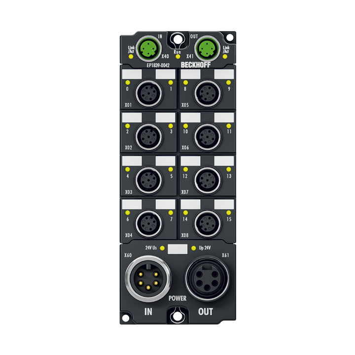 Beckhoff EP1839-0042 EtherCAT Box, 16-channel digital input, 24 V DC, M12, with diagnostics Turkiye