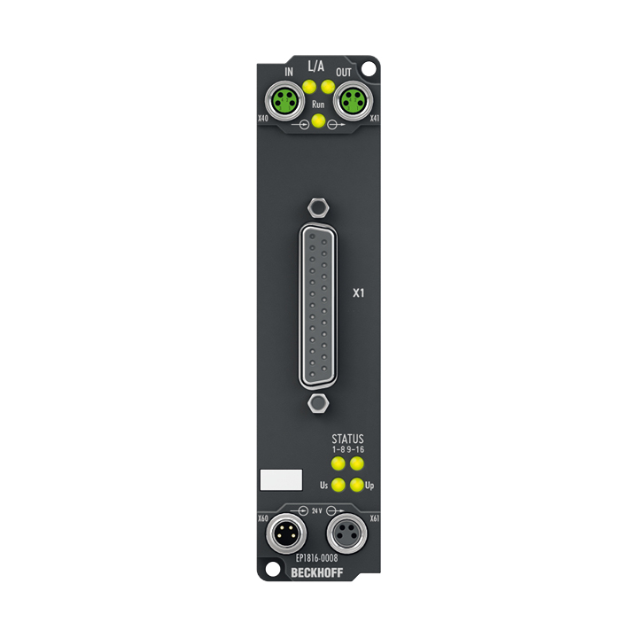 Beckhoff EP1816-0008 EtherCAT Box, 16-channel digital input, 24 V DC, 10 µs, D-sub Turkiye