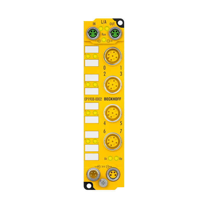 Beckhoff EP1908-0002 EtherCAT Box, 8-channel digital input, 24 V DC, M12, TwinSAFE Turkiye