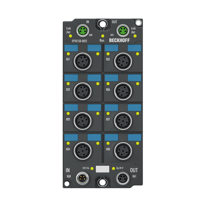Beckhoff EPX3158-0022 EtherCAT Box, 8-channel analog input, current, 4…20 mA, 16 bit, single-ended, M12, Ex i Turkiye