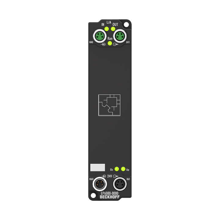 Beckhoff EP6080-0000 EtherCAT Box, 1-channel communication interface, memory, 128 kByte, NOVRAMNew Turkiye