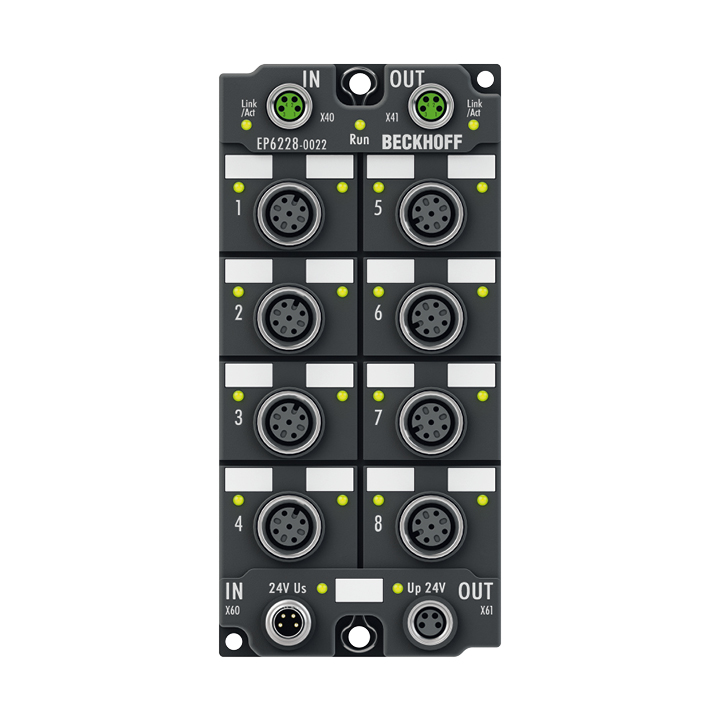 Beckhoff EP6228-0022 EtherCAT Box, 8-channel communication interface, IO-Link, master, Class A, M12 Turkiye