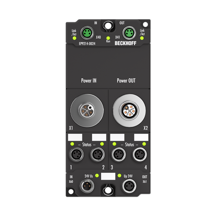 Beckhoff EP9214-0024 EtherCAT Box, 4/4-channel power distribution, for EtherCAT Box modules, M12, L-codedNew Turkiye