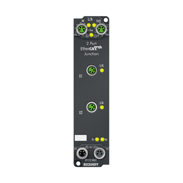 Beckhoff EP1122-8001 EtherCAT Box, 2-port junction, M8, Fast Hot Connect Turkiye
