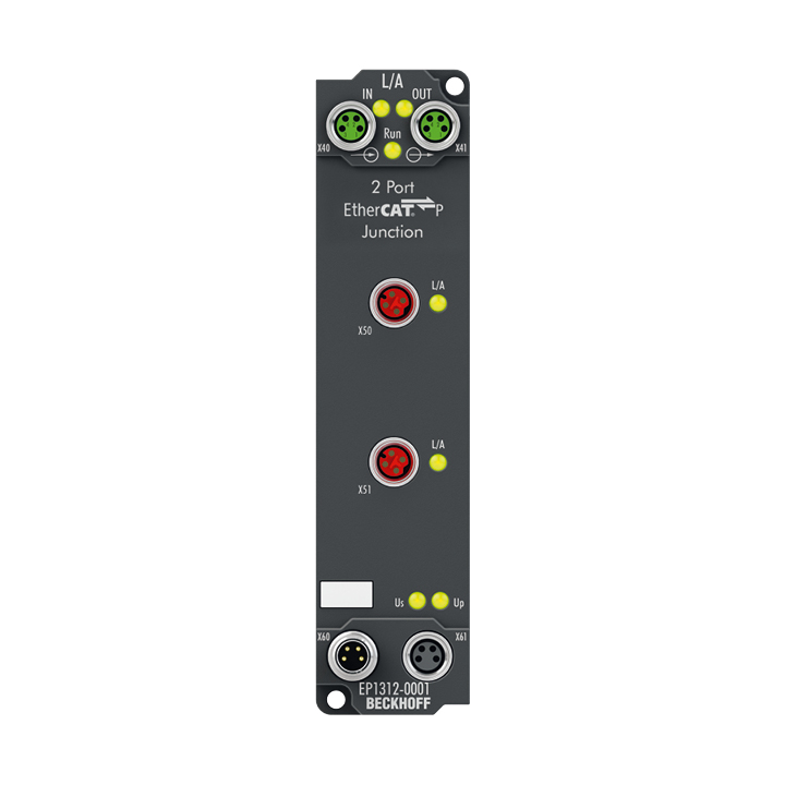 Beckhoff EP1312-0001 EtherCAT Box, 2-port junction, EtherCAT P, M8 Turkiye
