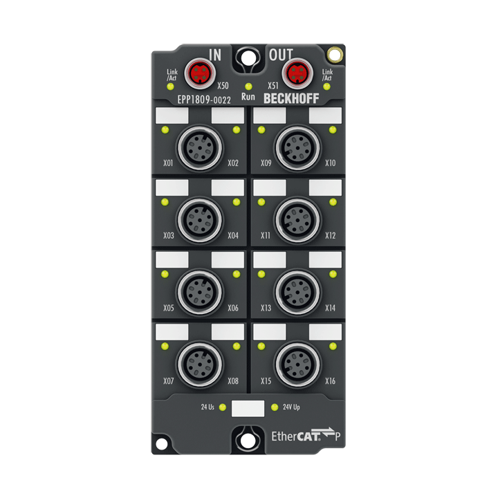Beckhoff EPP1809-0022 EtherCAT P Box, 16-channel digital input, 24 V DC, 3 ms, M12 Turkiye