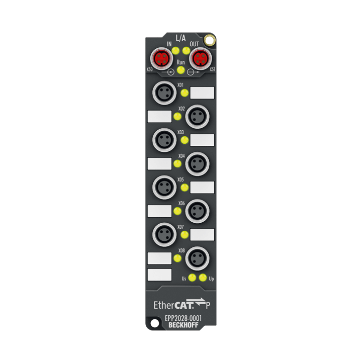Beckhoff EPP2028-0001 EtherCAT P Box, 8-channel digital output, 24 V DC, 2 A, M8 Turkiye