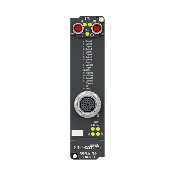 Beckhoff EPP2816-0004 EtherCAT P Box, 16-channel digital output, 24 V DC, 05 A, M16 Turkiye
