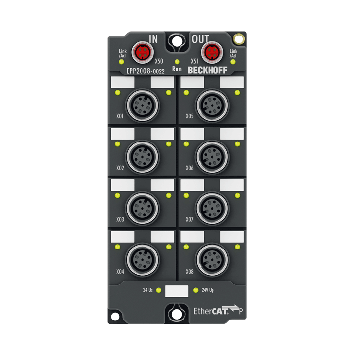 Beckhoff EPP2008-0022 EtherCAT P Box, 8-channel digital output, 24 V DC, 05 A, M12 Turkiye