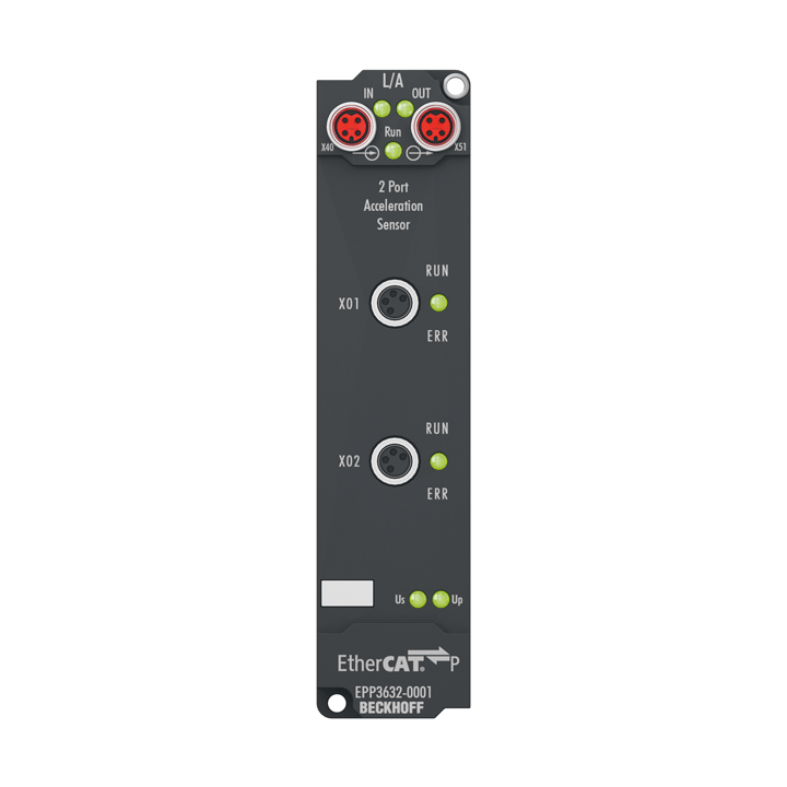 Beckhoff EPP3632-0001 EtherCAT P Box, 2-channel analog input, IEPE/accelerometer, 16 bit, 50 ksps, M8 Turkiye