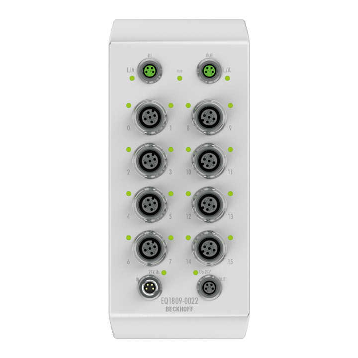 Beckhoff EQ1809-0022 EtherCAT Box, 16-channel digital input, 24 V DC, 3 ms, M12, stainless steel Turkiye