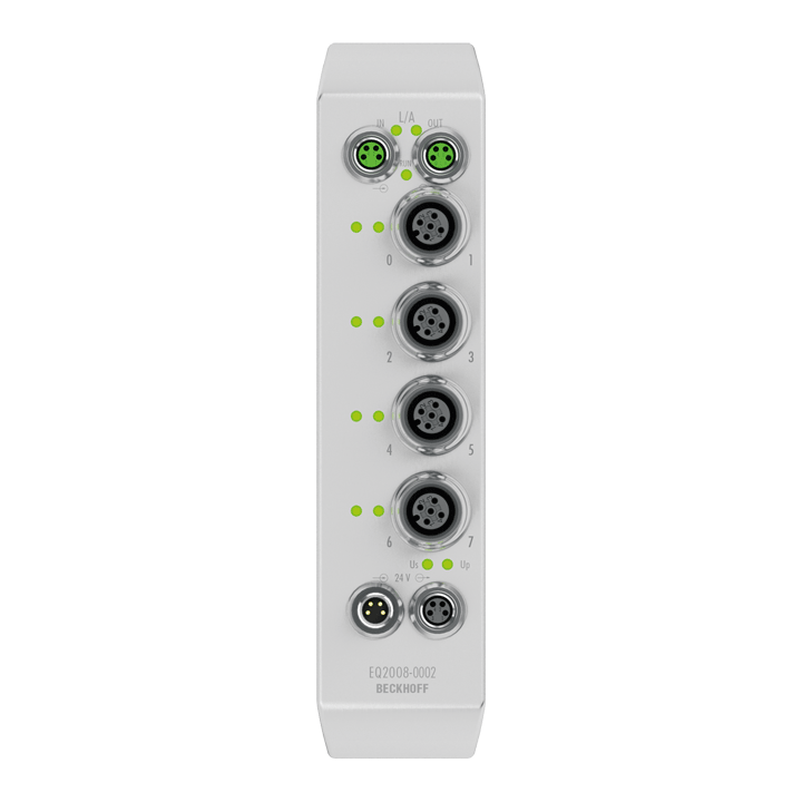 Beckhoff EQ2008-0002 EtherCAT Box, 8-channel digital output, 24 V DC, 05 A, M12, stainless steel Turkiye