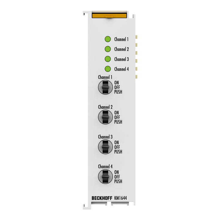 Beckhoff KM1644 Bus Terminal module, 4-channel digital input, 24 V DC, manual operation Turkiye
