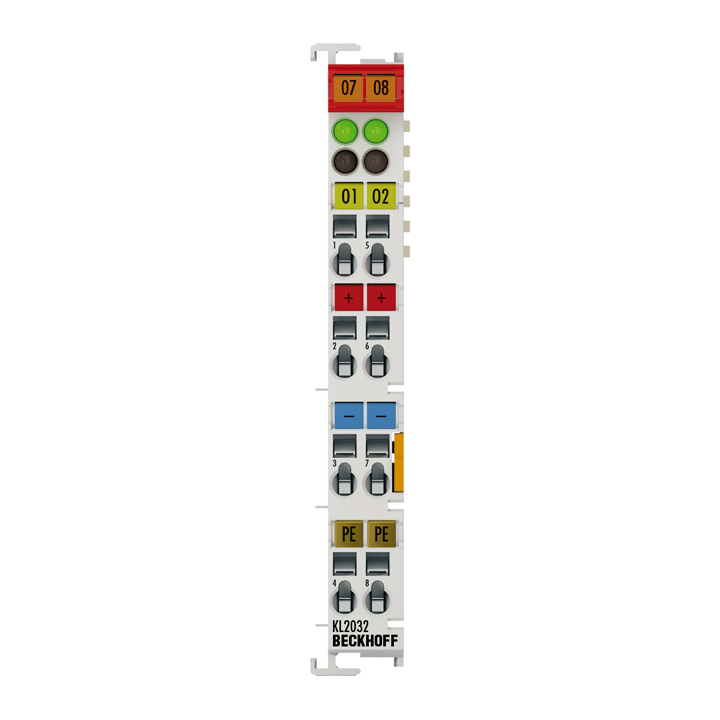 Beckhoff KL2032 Bus Terminal, 2-channel digital output, 24 V DC, 05 A, reverse voltage protection Turkiye